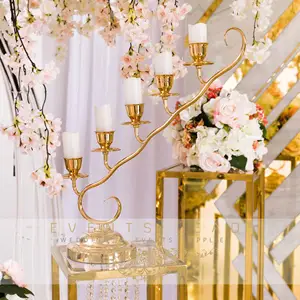 Artsu — chandelier SIRIUS dorée en verre, horloge originale design