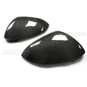 Cubiertas de Espejos Retrovisores de Fibra de Carbono Real para Volkswagen VW Golf 8 MK8 R-Line GTI 2020-IN - Product Image 2