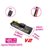 Аккумулятор LiPo CNHL Innovation RC Series 10000 мАч 7.4В 2S 100C с разъемом QS8