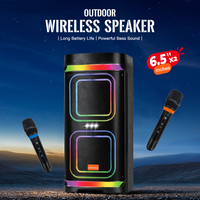Haut-parleur portable sans fil haute puissance avec subwoofer, basses profondes, pour fêtes en extérieur, compatible V5.3, étanche IPX-6, commande vocale, carte TF, USB