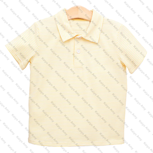 Đầm công chúa bán buôn cho bé gái, viền ren, đầm bé gái màu vàng sọc, bộ quần áo trẻ em - Product Image 3