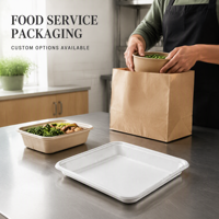 Plateau rectangulaire à emporter de haute qualité, écologique et biodégradable en canne à sucre/bagasse, 6, 7, 8, 9, 10, 13 pouces, à prix compétitif