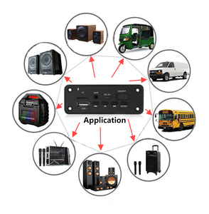 FYX MP3 amplificador de audio placa decodificadora BT 5,0 unidad flash USB sin pérdidas tarjeta TF reproductor AUX caja de audio DIY 5V AMPLIFICADOR DE POTENCIA DE AUDIO - Product Image 5