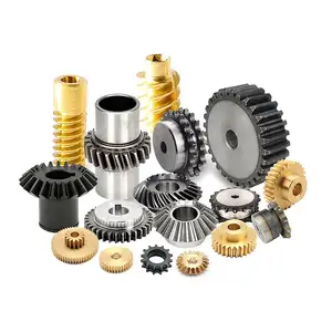 CNC Usinagem pequena espiral angular engrenagens chanfradas retas Pinhão sem-fim de aço inoxidável eixo de engrenagem Metal plástico caixa de engrenagens rolamento