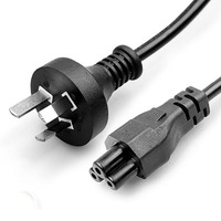 Câble d'alimentation portable pour charge rapide IEC 60320 C5, prise trèfle en cuivre pur stable de 1 m, compatible EU US UK AU CN