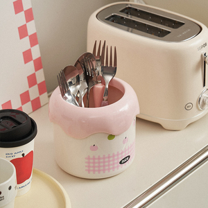 <strong>Cute</strong> Cartoon Mini Plastic Trash Can Open Top Desktop <strong>Storage</strong> Pen Holder Round Pattern for Office Waste <strong>Bins</strong> - Product Image 5