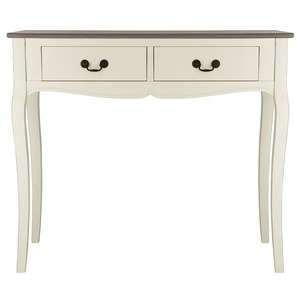 Table <span class=keywords><strong>console</strong></span> classique <span class=keywords><strong>en</strong></span> <span class=keywords><strong>bois</strong></span> blanc avec un large tiroir pour meubles de couloir - Product Image 6