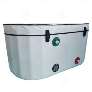 Nouveau design, vente en gros, baignoire glacée pliante en PVC personnalisée pour les équipes sportives et les clubs