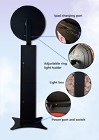 Alta calidad 12,9 pulgadas iPad Pro Photo Booth RGB 360 grados LED fondos de iluminación compatibles con cámaras SLR Smartphones