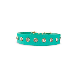 <span class=keywords><strong>Collar</strong></span> de Perro de Cuero Genuino de Lujo, con Pedrería Brillante, Acolchado, Ajustable, de Piel de Vaca, para Perros Pequeños y Medianos - Product Image 2