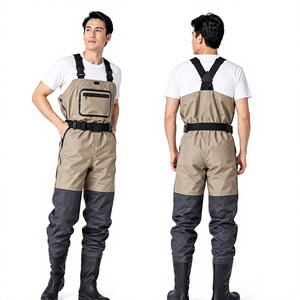 Unisex Chest Waders Waterproof Breathable Quick Dry Fishing Wader Neoprene Stocking Foot Rain Pants for Hunting <b>Kayaking</b> - Product Image 3