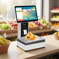 15.6" Epos Machine Cash Register Terminal All in One Pos Systems with Weighing Scale Printer Scanner Retail Restaurant Use