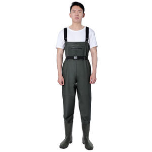 <span class=keywords><strong>Cuissardes</strong></span> de pêche à la mouche en PVC unisexe OEM durables et respirantes 4-5 couches étanches en acier rigide sangles réglables 2 plis hanche - Product Image 2