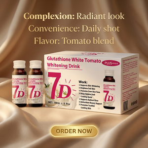 Bebida Blanqueadora DUOZI Glutathione White Tomato 50mL x 8 Unidades, Líquido Oral para Aclarar la Piel, Antioxidante, Apoyo a la Belleza - Product Image 2