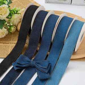 Ruban en jean double face pour accessoires de cheveux DIY, vêtements et fournitures pour animaux de compagnie, ruban décoratif - Product Image 1