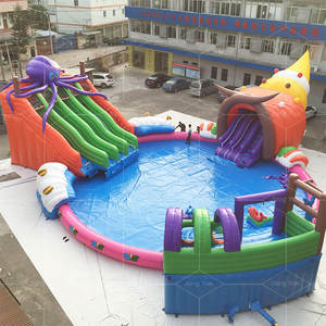 يمكن الاعتماد عليها صيفي عالي الجودة الفناء الخلفي ملاهي صغيرة ألعاب مائية مدينة ملاهٍ مائية قابلة للنفخ - Product Image 1
