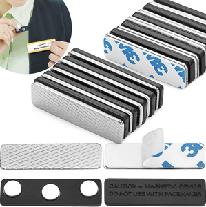 حاملات بطاقات تعريف مغناطيسية من النيوديميوم بشعار مخصص، لوحة خلفية فولاذية، لاصق دائم، مغناطيس أمامي آمن لبطاقات الهوية - Product Image 5