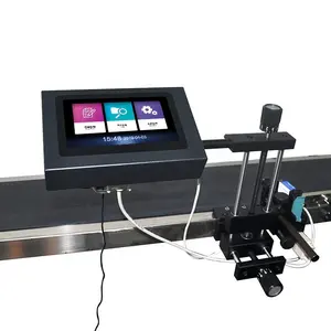 Newest updated Smart Inkjet Printer Intelligent Inkjet Marking Machine Automatic bottle date code Inkjet Printer with conveyor