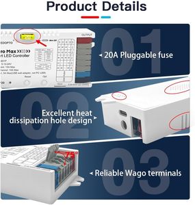 Controlador de Tira LED Inteligente Gledopto ZigBee 30 5 en 1 RGB/<span class=keywords><strong>RGBW</strong></span>/Variado para Uso en Interiores, 1000 LED, Compatible con los Principales Ecosistemas - Product Image 5