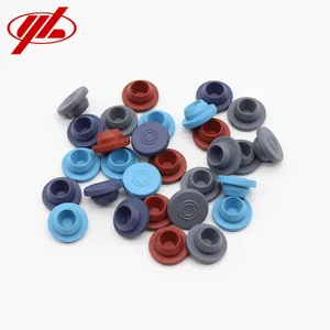 Pharmaceutical And Veterinary 13mm 15mm 20mm Gray Red Blue Butyl Rubber Stopper For Glass Vials