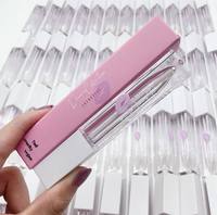 Tube de brillant à lèvres carré personnalisé 7 ml, emballage cosmétique transparent pour brillant à lèvres