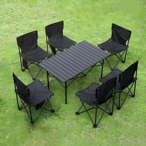 Ensemble de chaise et de table pliantes multifonctionnelles, portables, pour le camping, le plein air et les pique-niques - Product Image 2