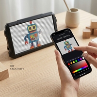 Accessoires pour configuration de jeu, écran d'affichage d'animation DIY, pixel art, panneau matriciel RGB portable, panneau LED personnalisable, cadeau pour les joueurs