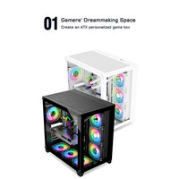 Lovingcool Computador Gamer Pc Casing Accessories Gabinete Gamer Cpu case Mid Tower Gaming case Atx with Side Panel Window