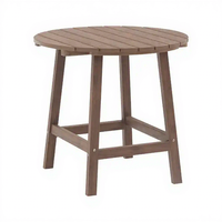 Ensemble de salle à manger d'extérieur en plastique et bois pour jardin, mobilier de patio, chaise et table en plastique et bois