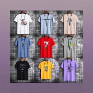 تيشيرت رجالي من القطن المغسول لعام 2025 بتصميم عصري لملابس الشارع والملابس الكاجوال مورد بيع بالجملة عبر الإنترنت بطباعة رقمية - Product Image 2