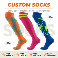 Chaussettes de football antidérapantes pour jeunes avec logo personnalisé, chaussettes de football professionnelles, hauteur genou, respirantes, écologiques, antibactériennes