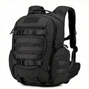 Sac à dos tactique unisexe en denim, design Molle, 28L, doublure en polyester, pour la randonnée et la moto - Product Image 1