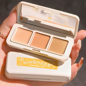 Venta al por mayor OEM/ODM Servicio MINSHZEE Cremoso 3-Color Manchas <span class=keywords><strong>de</strong></span> acné Marcas Toda la piel Uso diario <span class=keywords><strong>Corrector</strong></span> Paleta Maquillaje Colores - Product Image 1