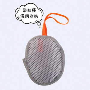 Soap Foaming Net Bag With Rope Quick Lather For Bath And Face Washing White Gray Mesh Sponge - Product Image 3
