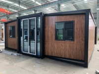 Maison extensible à double aile de 20 pieds, fabriquée en usine, avec une surface solide de 37 mètres carrés, certifiée CE