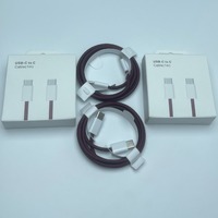 Câble USB-C vers C 1M tressé en nylon, charge rapide pour téléphone portable, connecteur de type C pour iphone 15-18, tablette, ordinateurs portables USB-C