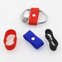 Cadeaux promotionnels personnalisés avec logo imprimé, organisateur de câbles en silicone réutilisable, imperméable, antichoc et anti-poussière