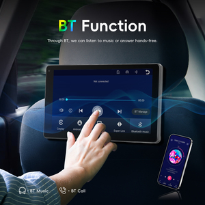 Podofo 9/10 inch IPS màn hình Xách Tay Xe tựa đầu máy tính bảng đài phát thanh Video Player Car Monitor không dây Carplay Android Auto BT FM - Product Image 3