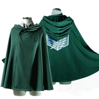Cape de Cosplay Attack on Titan Shingeki No Kyojin - Costume de Cosplay de la Légion d'exploration - Cape Verte pour Hommes - Anime