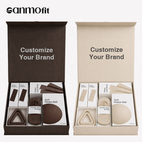 Ensemble de tapis de yoga avec logo personnalisé - Kit d'équipement de gym à domicile 5 en 1 - Tapis de yoga en caoutchouc naturel avec bandes de résistance en tissu et ballon de yoga