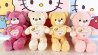 Boneka Beruang Gemuk Kustom, Boneka Teddy Raksasa, Mainan Plushie Penghibur Pernikahan, Lapisan Jala, Hasil Akhir Dicuci, Warna Pink dan Biru