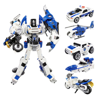 Mainan Robot Kapal Perang Transformasi 23cm 5 in 1 Seri Kombinasi Figur Aksi Dari Set City Defenders SINCO