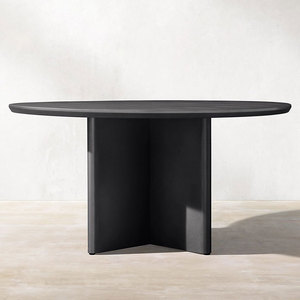 Patio tavolo da pranzo rotondo in metallo <span class=keywords><strong>nero</strong></span> e sedie luxury living all weathaer set da giardino mobili da esterno set da pranzo in alluminio - Product Image 6