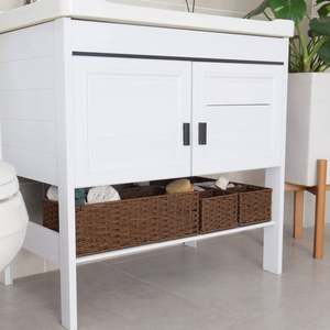 Корзины из ротанга от производителей: 3-ярусная тележка для белья, сетчатая корзина для сушки, плетеная корзина из бамбука синего цвета для фруктов, для кошек, для подружек невесты - Product Image 2