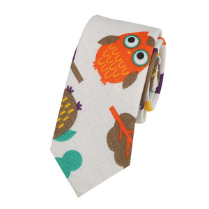 <span class=keywords><strong>Cravate</strong></span> unisexe à imprimé animal/plantation de dessin animé, 6 cm, en coton respirant, style décontracté et tendance pour fêtes et usage quotidien - Product Image 4