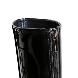 6632-36 Bigtree rộng ngón chân của phụ nữ khởi động với ngón chân vuông nhỏ, dốc gót chân, và gót chân lớn lên bên trong, sáng bóng cao khởi động hàng đầu - Product Image 4