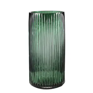 Light luxury vertical strip multi-color optional living room kitchen decoration transparent glass vase