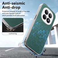 Casing Ponsel Bertekstur Serat Karbon Anyaman Magnetik untuk Xiaomi 17 untuk Redmi 15C 5G Turbo 5 Max Note 14 15 Pro Mendukung Pengisian Daya Nirkabel