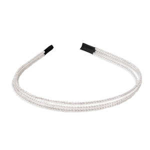 chic perlas lazo del pelo bastante y exquisito accesorios para el cabello para las mujeres las niñas blanco multicapa perla diad - Product Image 5