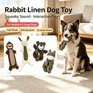 Jouet <span class=keywords><strong>à</strong></span> mâcher en peluche de lapin de dessin animé couineur, pour le divertissement autonome et le soulagement de l'ennui, résistant aux morsures pour chiens de taille moyenne <span class=keywords><strong>à</strong></span> grande - Product Image 6